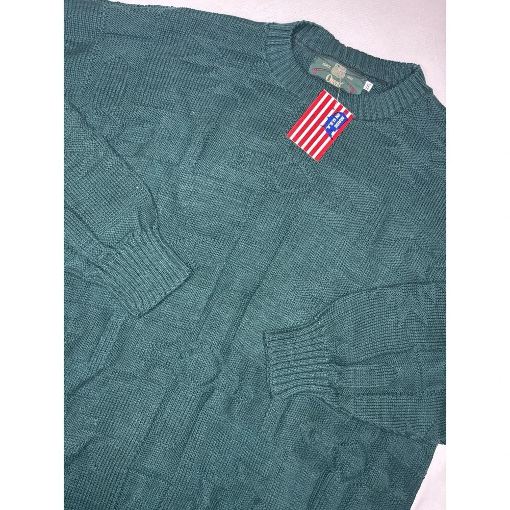 VINTAGE Orvis Sweater Men's XXL Aztec Knit Southwest Cotton NWT Made in USA